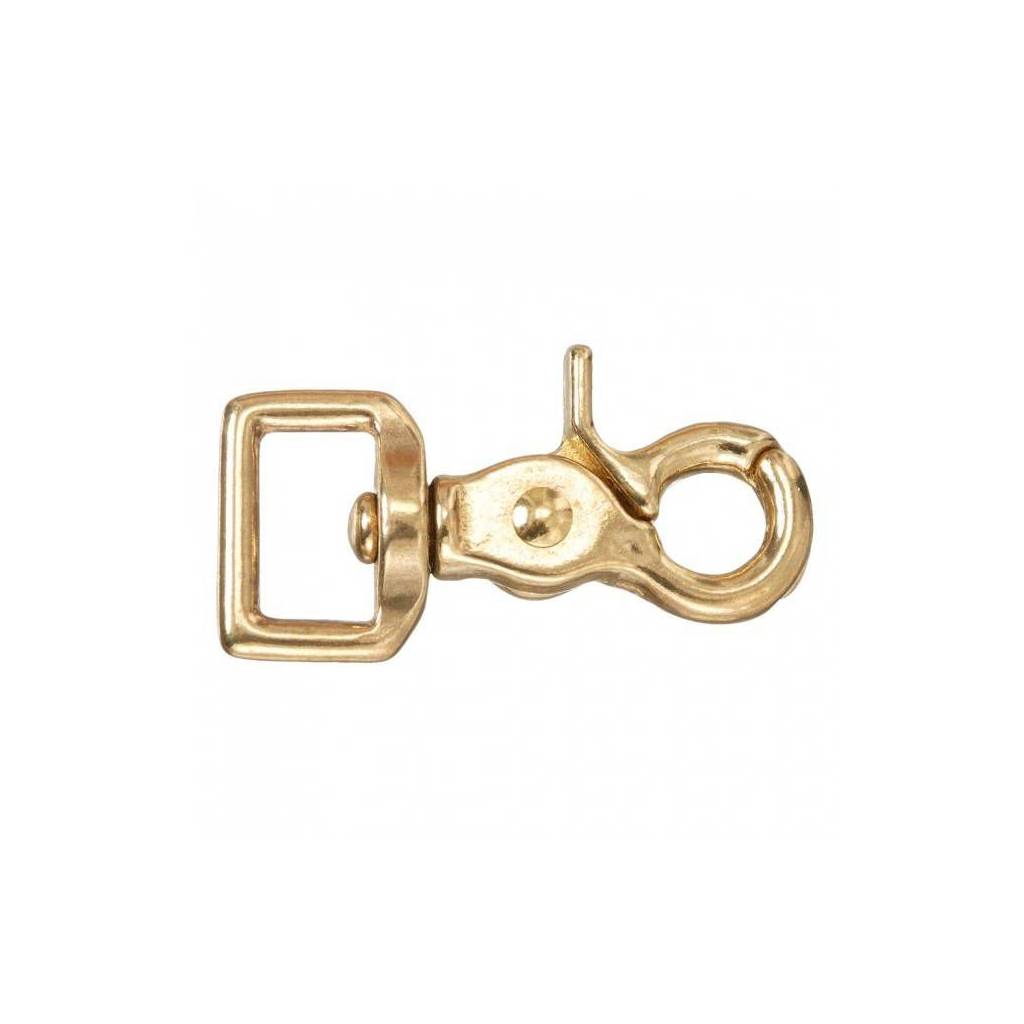 Tough1 Brass-Plated Swivel Rein Scissor Snap