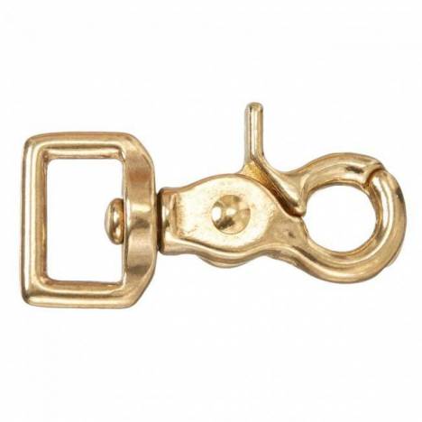 Tough1 Brass-Plated Swivel Rein Scissor Snap