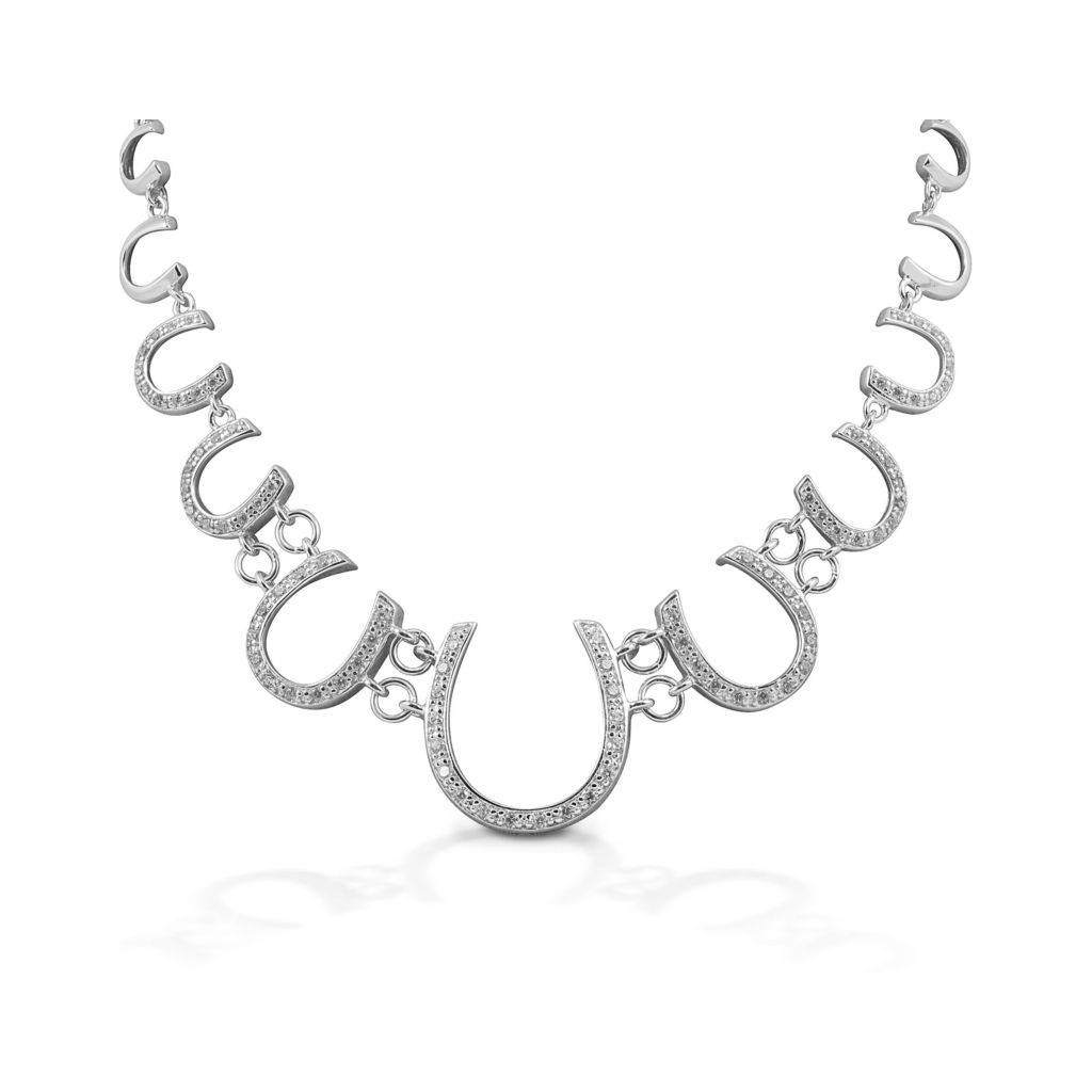 Kelly Herd Multi Horseshoe Necklace - Sterling Silver