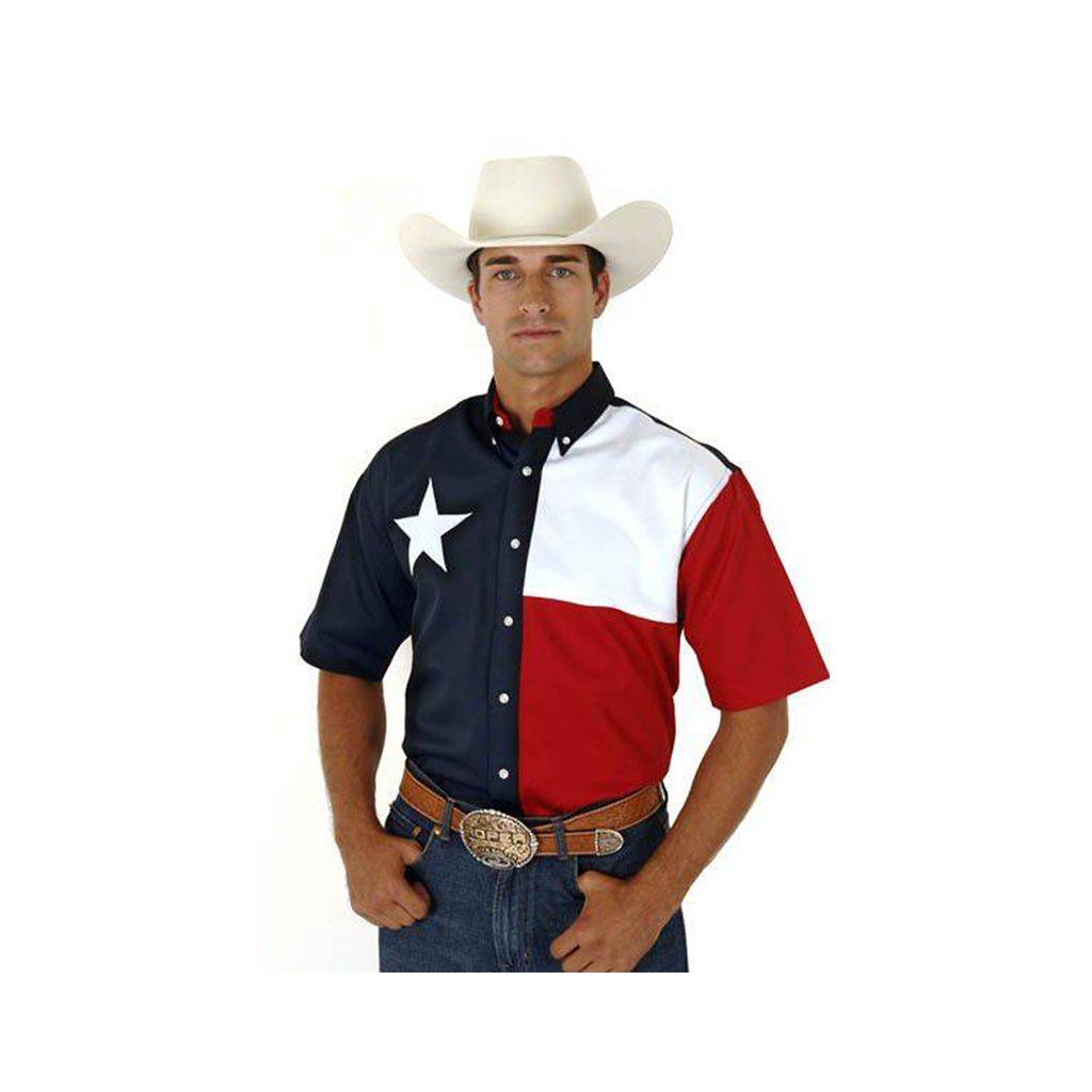 Roper Texas Flag Shirt - Mens, Short Sleeve