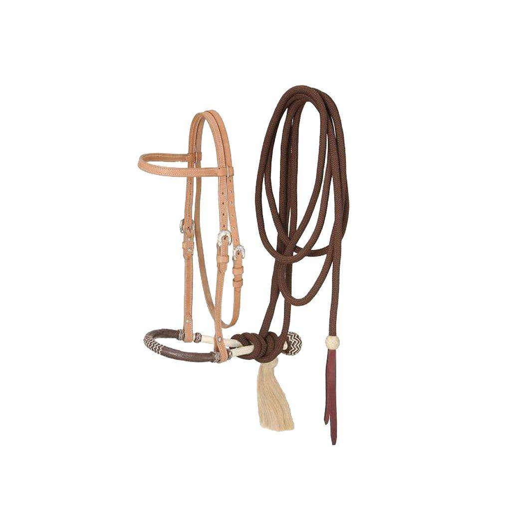 Royal King Brow band Headstall Bosal/Cotton Cord Mecate Set