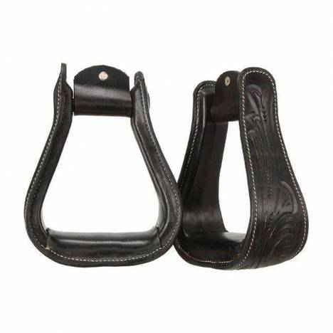 Royal King Embossed Leather Stirrups