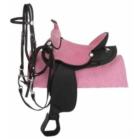 King Series Suede Seat Synthetic Trail Saddle Package