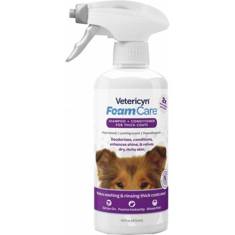 Vetericyn FoamCare Shampoo & Conditioner for Thick Coats