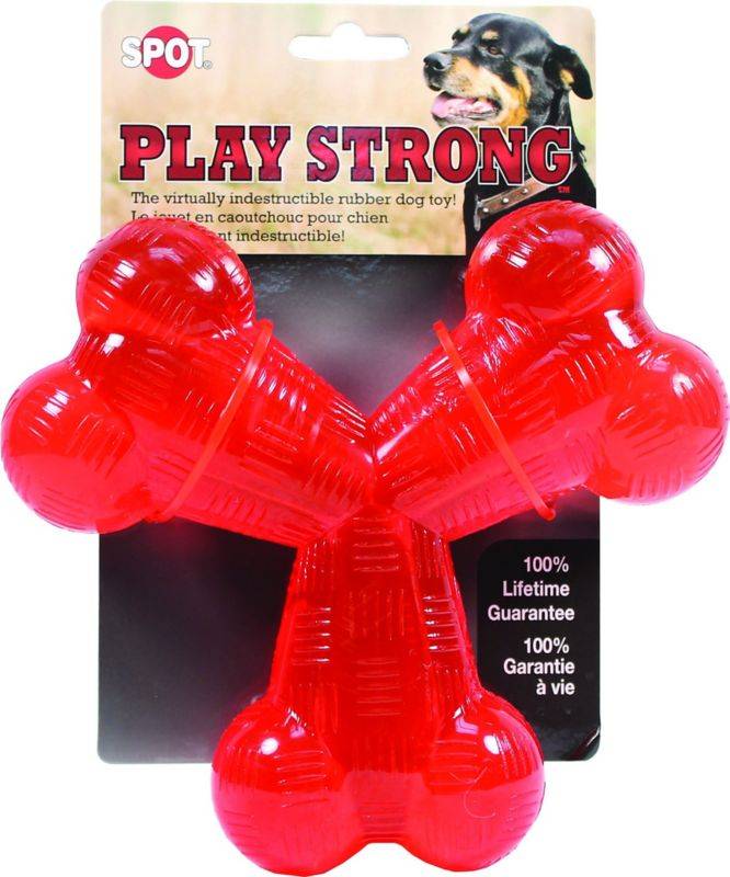 SPOT Play Strong Rubber Trident Dog Toy