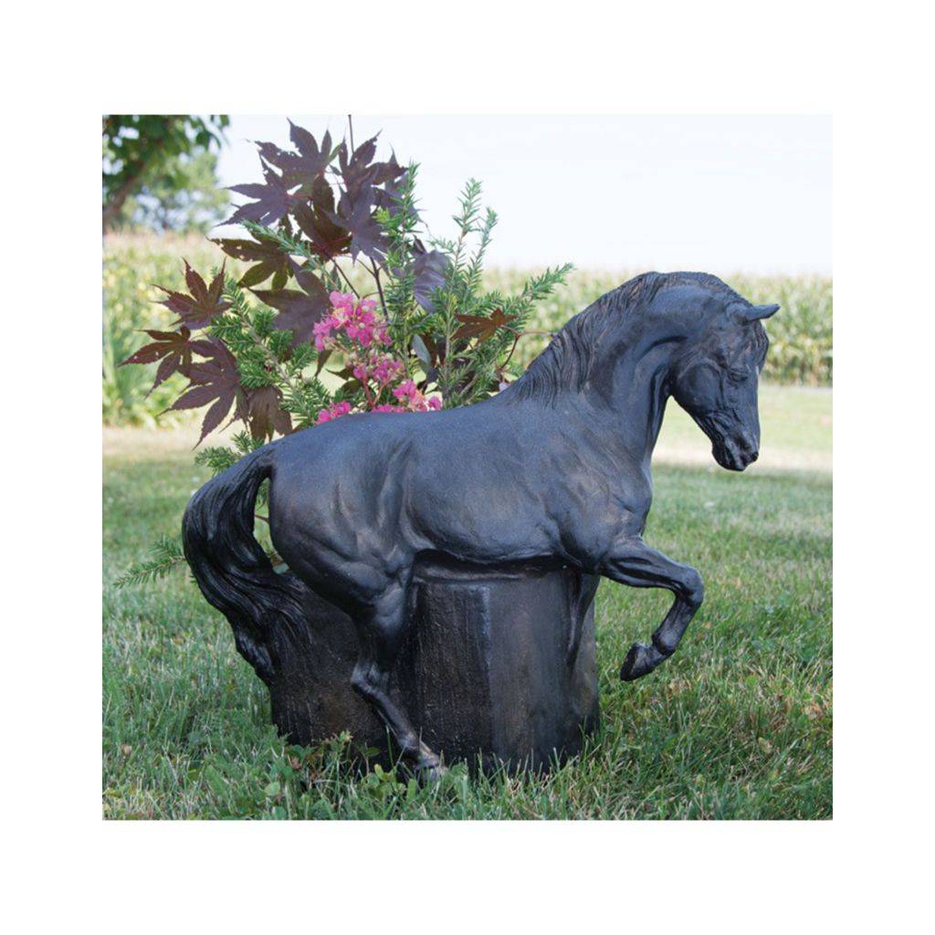 Forge Hill Horse And Flower Sculpted Pot