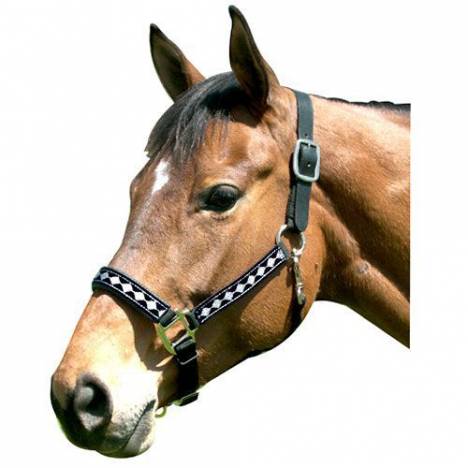 Leather Crown Diamond Pattern Halter