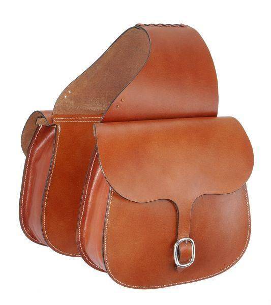 Tough1 Leather Saddle Bag