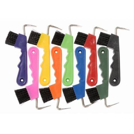 Tough1 E-Z Grip Hoof Pick Brush - 6 Pack