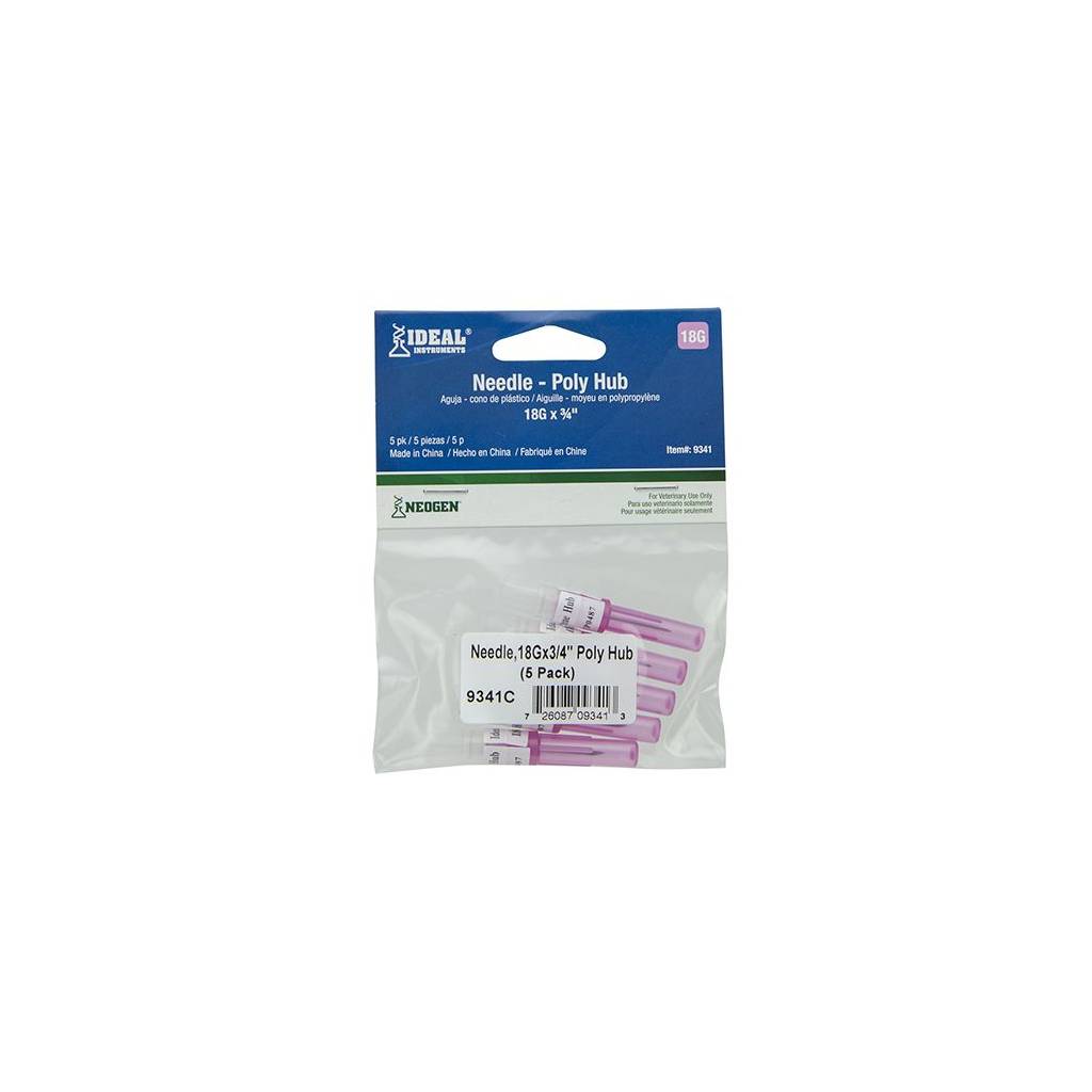 Ideal Polypropylene Hub Needle Pack - 5 Pack