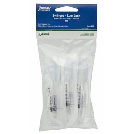 Ideal Disposable Luer Lock Syringe 6 Pack