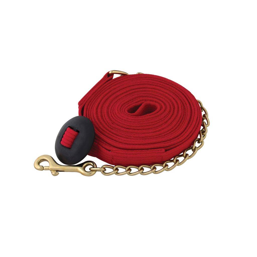 Basic Flat Cotton Web Lunge Line with Chain