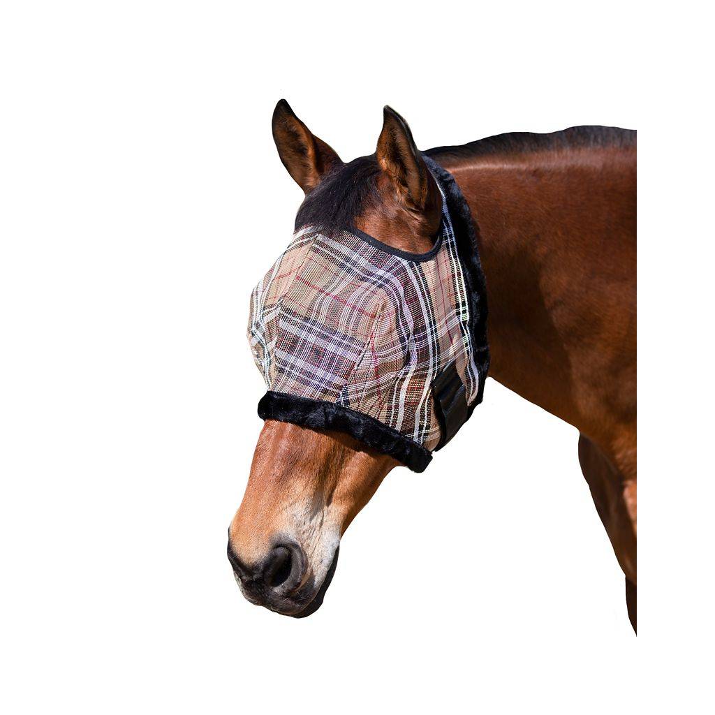 Kensington 73% UV Fly Mask with Fleece Trim - Open Ear Design with Forelock Freedom