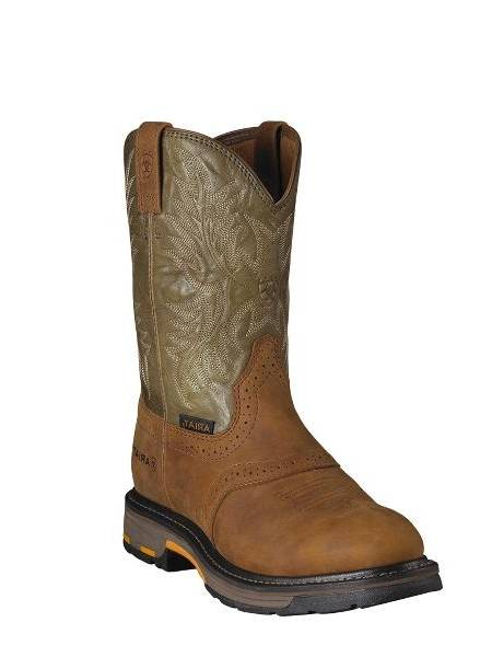 Ariat Workhog Pull On - Mens - Aged Bark Army Green