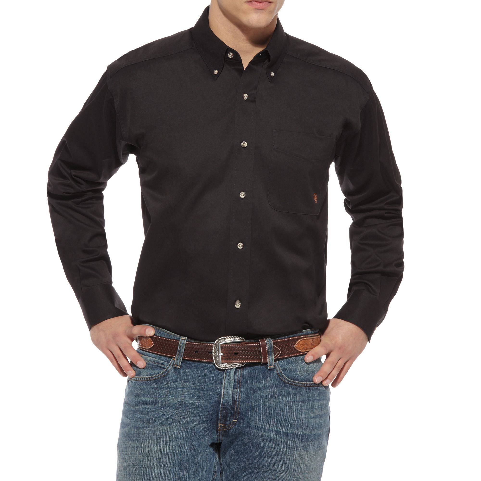 5-764575 Ariat Twill Shirt - Mens, Black sku 5-764575