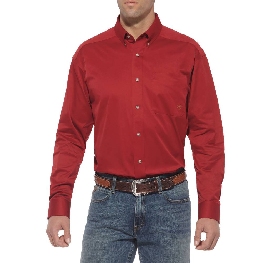 Ariat Twill Shirt - Mens, Red | EquestrianCollections