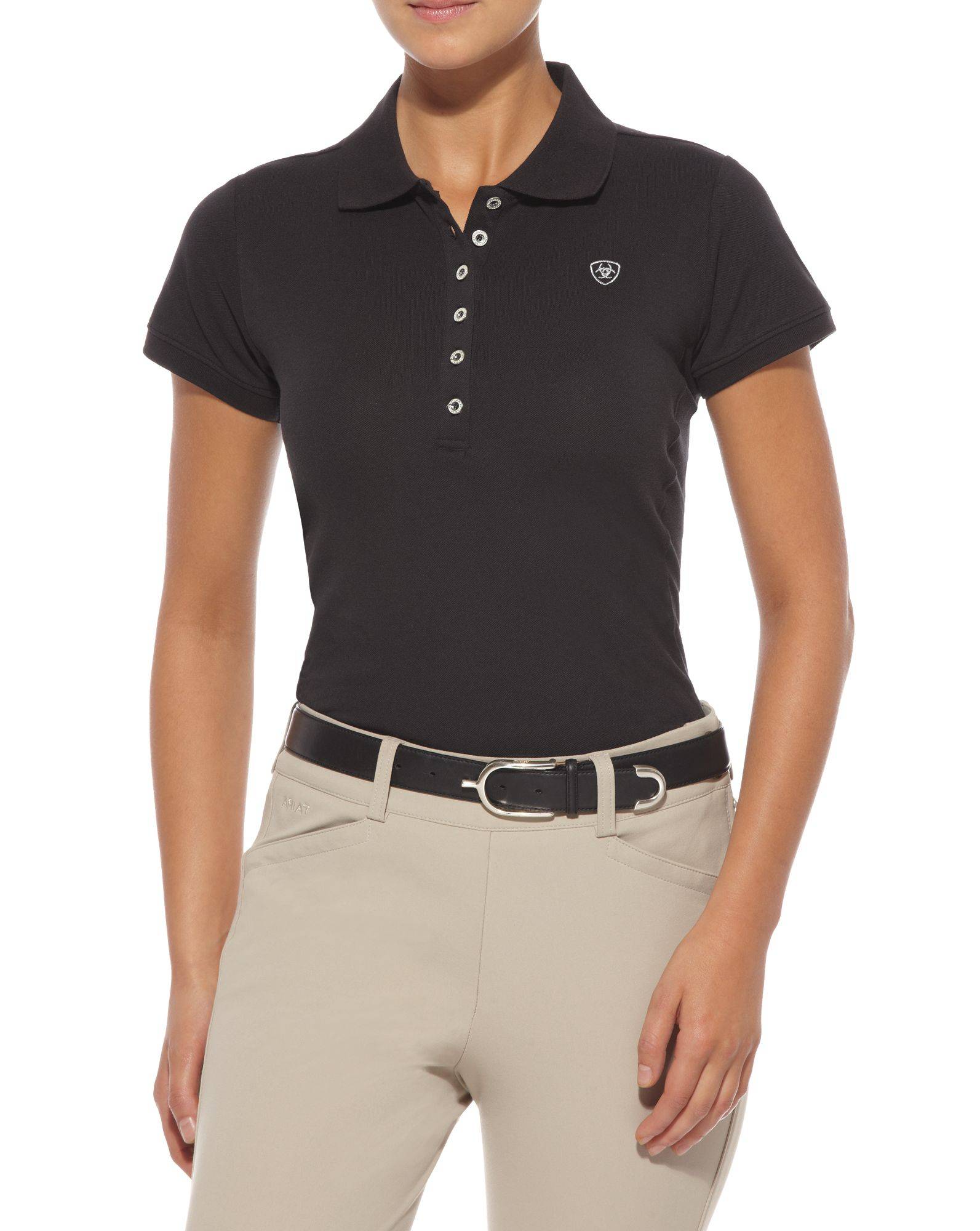 Ariat Prix Classic Polo - Ladies, Black