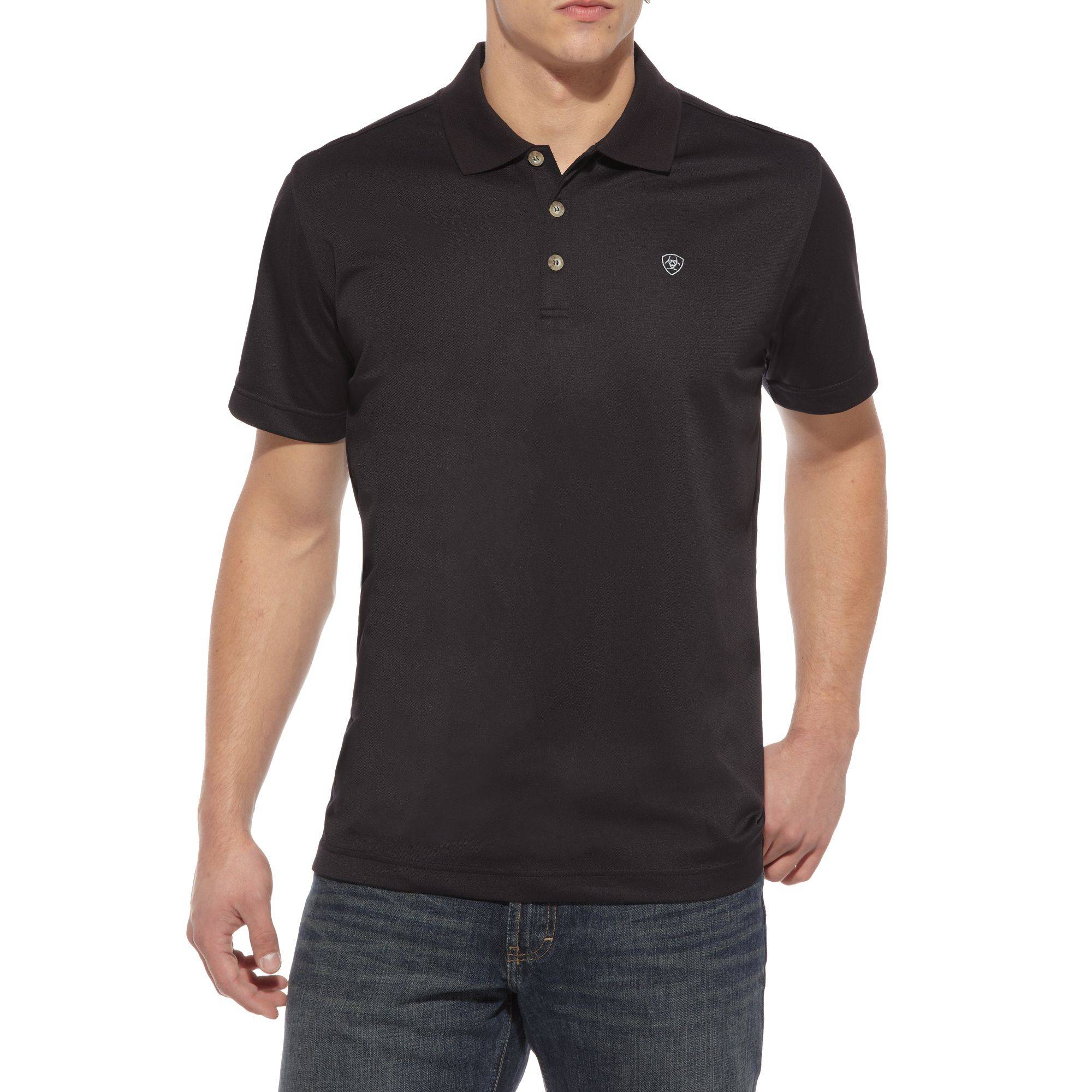 Ariat Tek Polo Shirt - Mens, Black