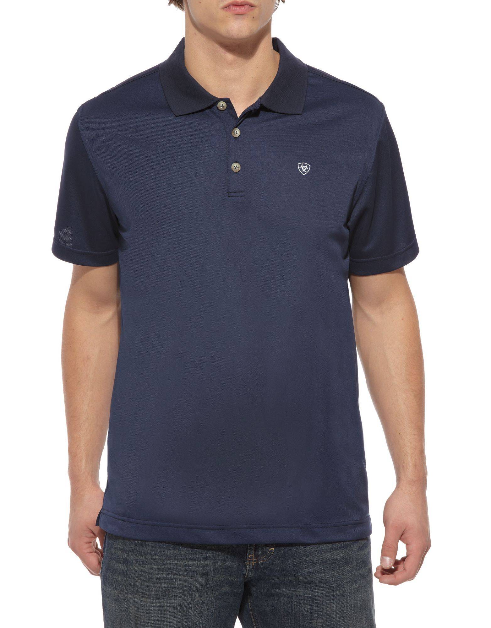 5-764900 Ariat Tek Polo Shirt - Mens, Navy sku 5-764900