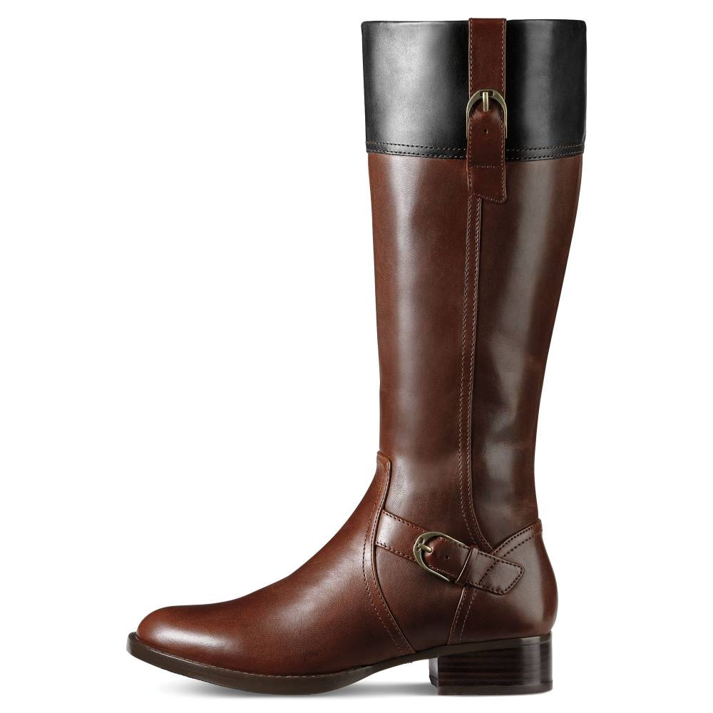 black and brown equestrian boots