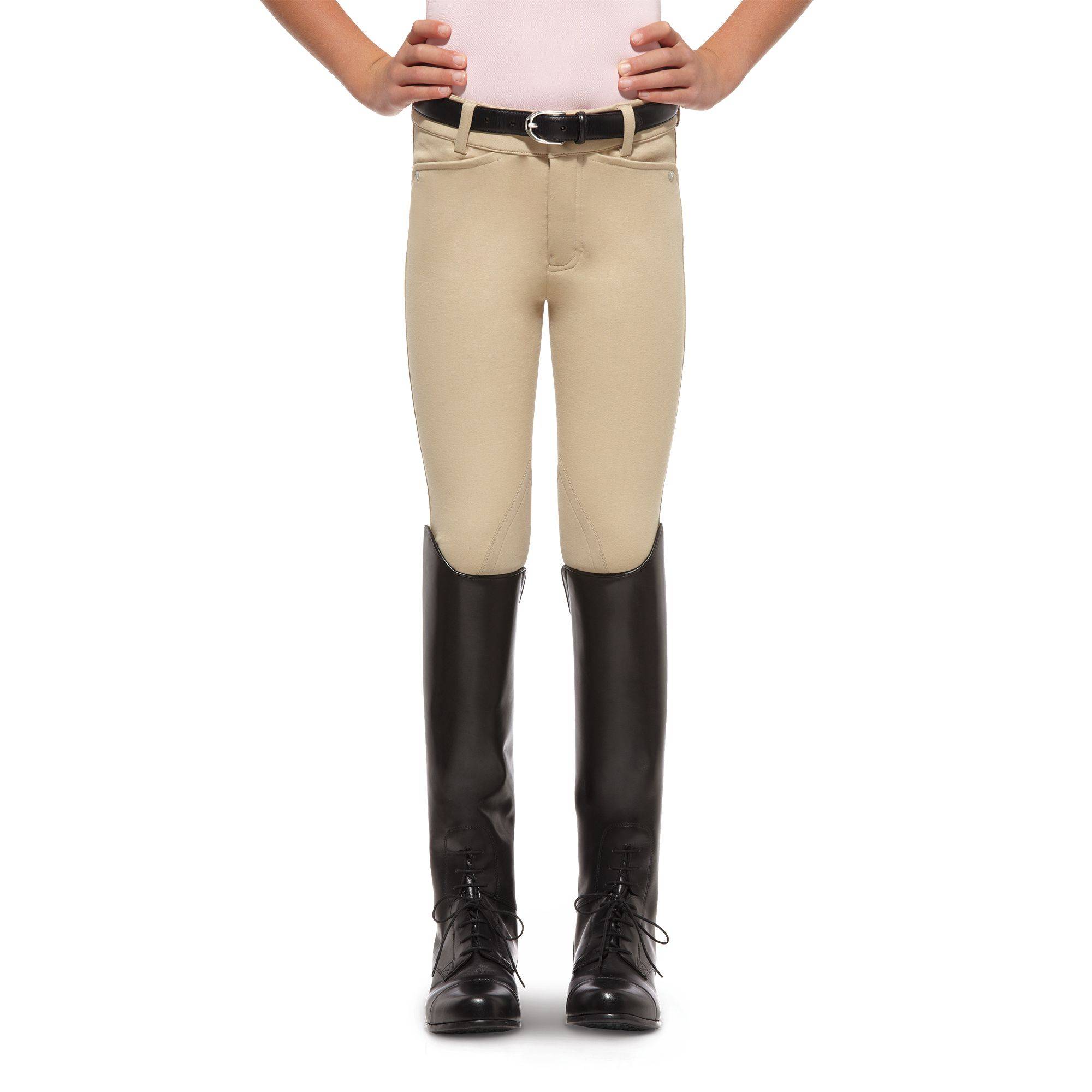 5-769444 Ariat Heritage Breeches - Kids, Knee Patch, Tan sku 5-769444