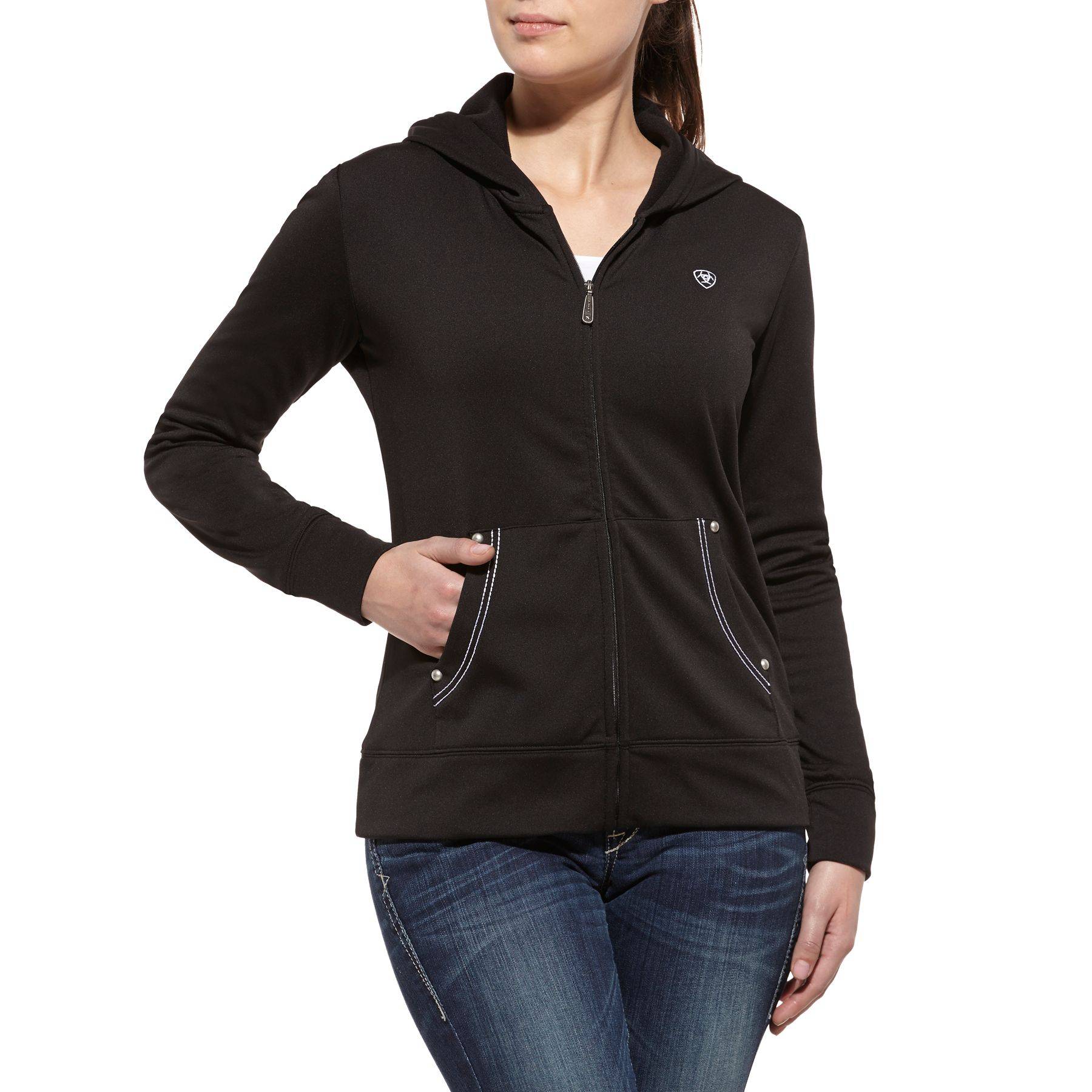 Ariat Tek Fleece Zip - Ladies, Black