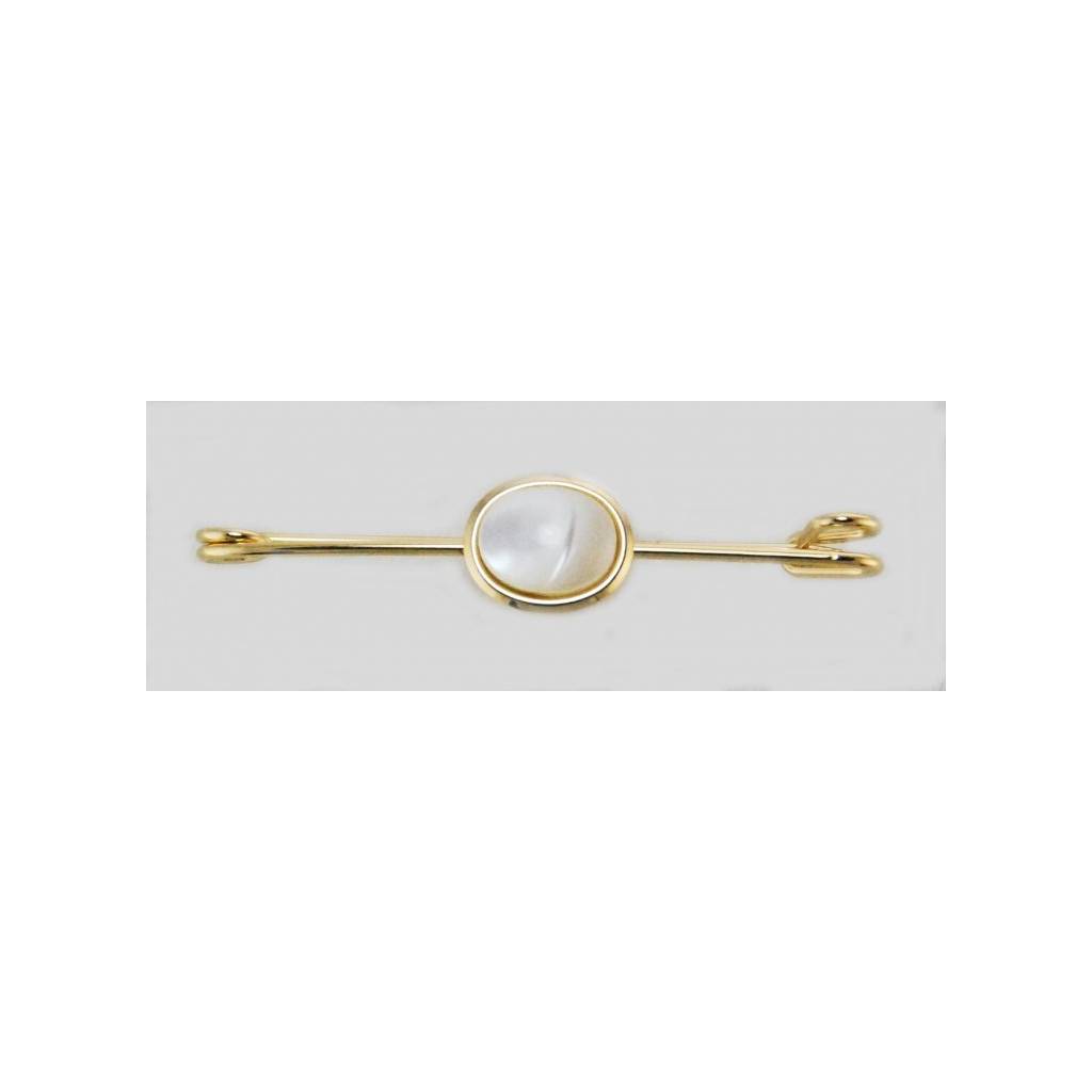 Finishing Touch Stock Pin - Mother Of Pearl Stone