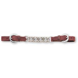 Classic Equine Curb Strap with Flat Stainless Steel Links