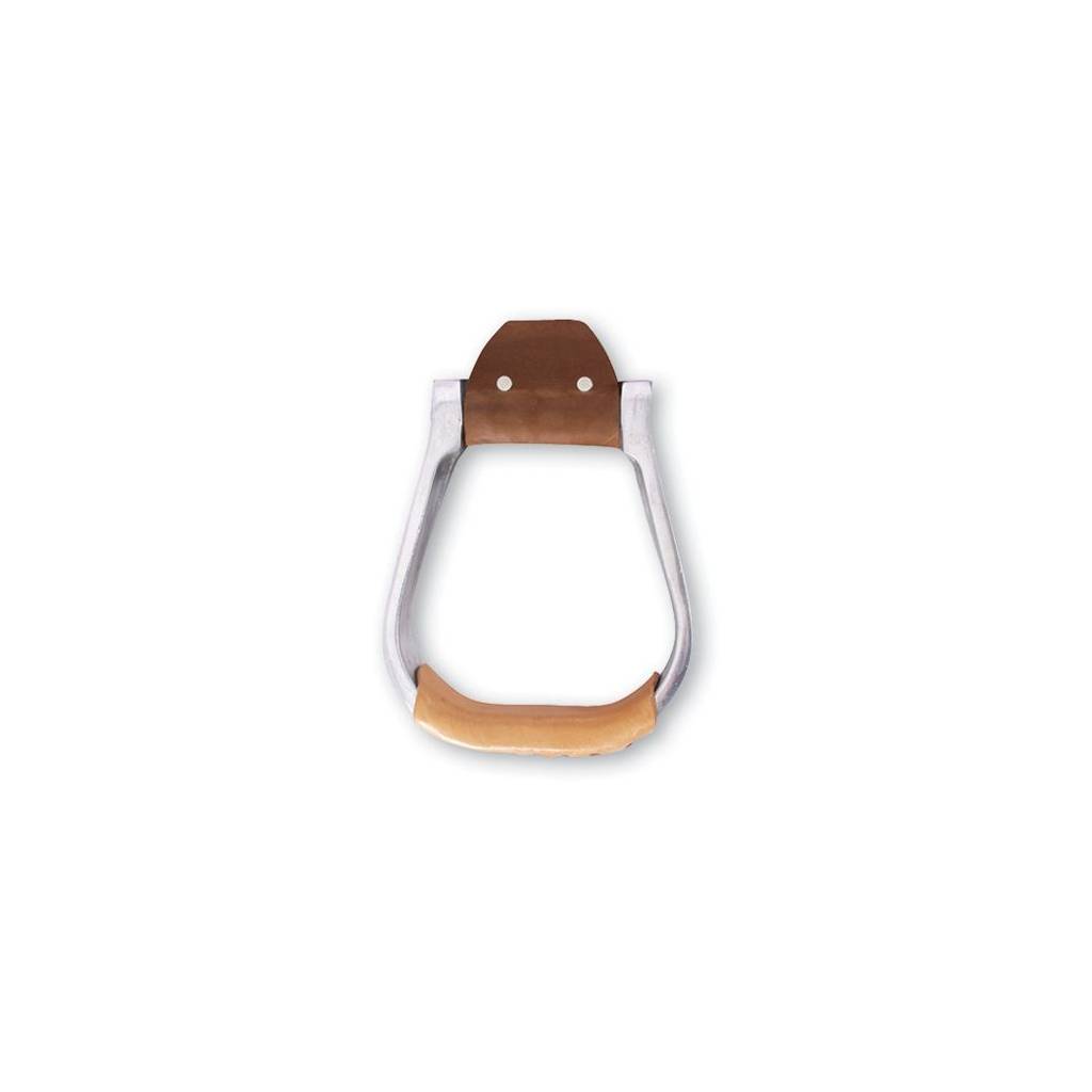 Martin Saddlery Aluminum Stirrup with Leather Tread