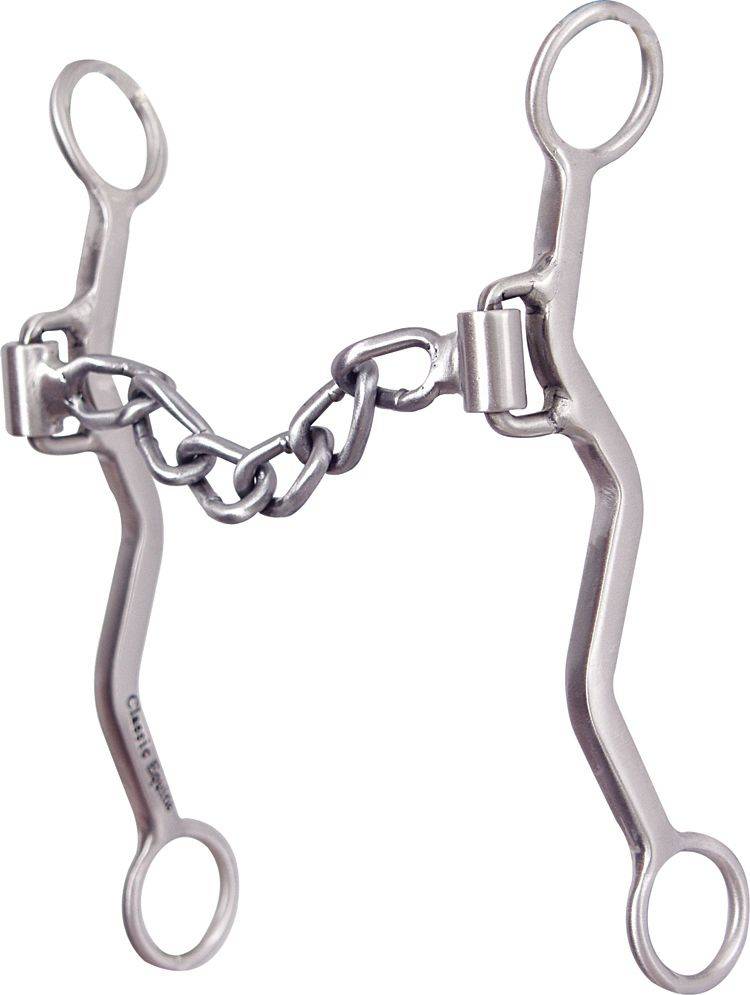 Classic Equine Rickey Green Shank Chain Bit