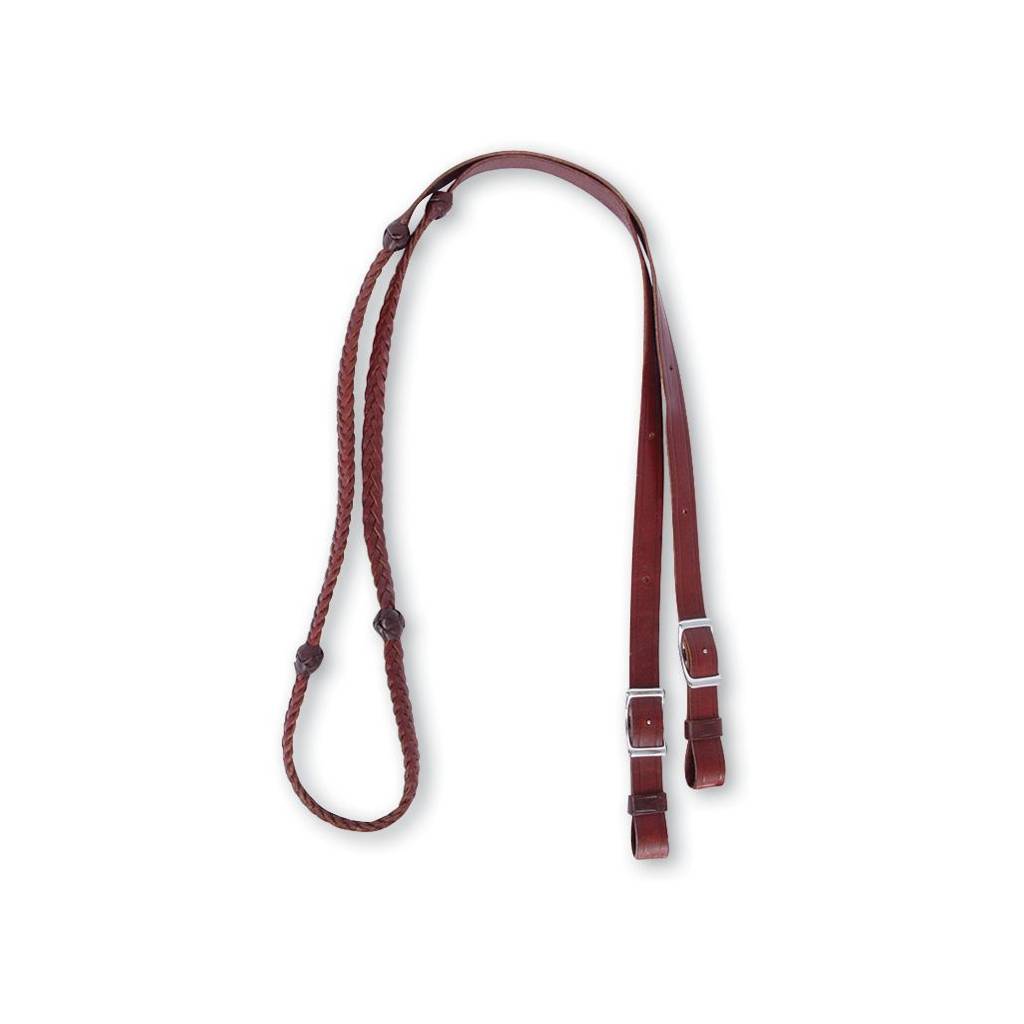 Martin Saddlery Barrel Reins with Braided Knots