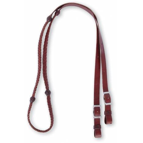 Martin Saddlery Barrel Reins with Braided Knots