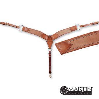 Martin Saddlery 2 3/4 Breast Collar - Roughout Leather, Dots