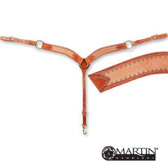 Martin 2 Breast Collar - Roughout Leather, Dots