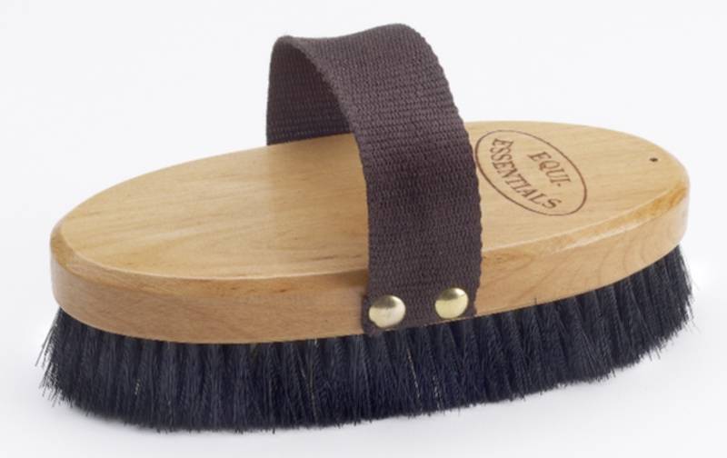 Equi-Essentials Wood Backed Horshair Body Brush Size:Large 7 Color:Natural 