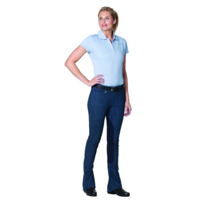 ladies ovation lucky denim zip side brand jodhpurs ky equestriancollections