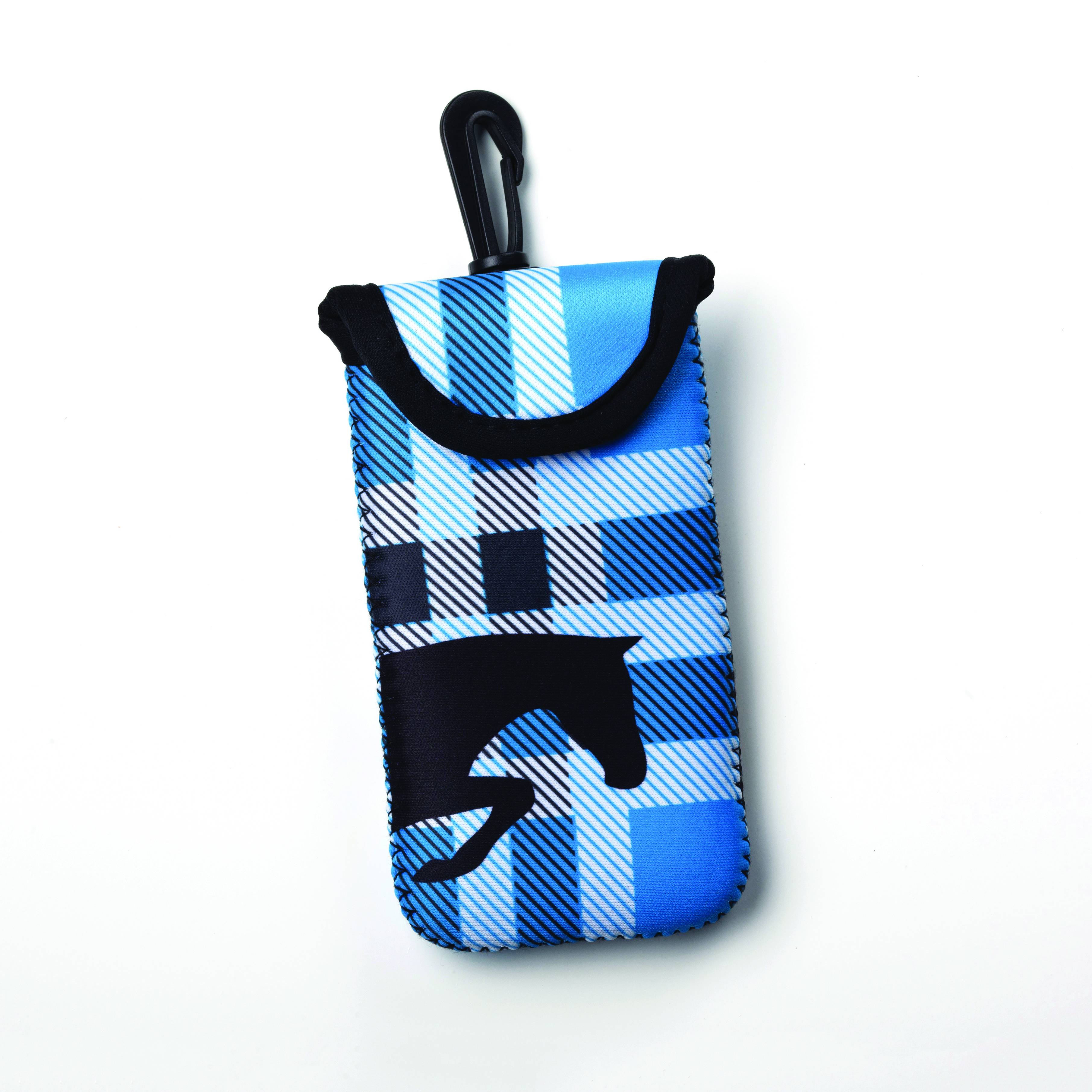 Kelley Tek Trek Neoprene Smartphone Case - Blue Plaid Jumper