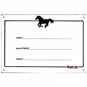 Horze Horse Stall Plaque