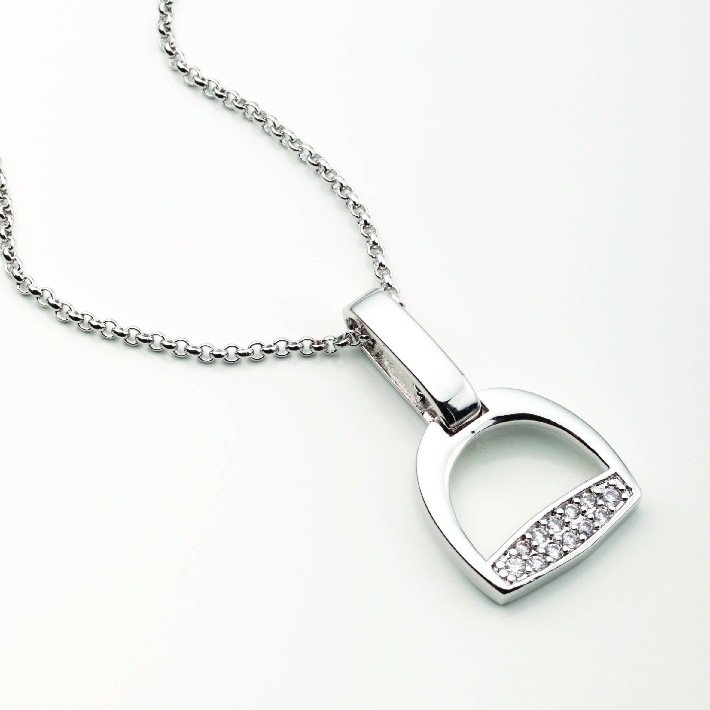 Kelley Cubic Zirconia Stirrup Necklace