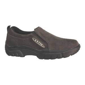 Roper Classic Suede Slip-On Shoes - Mens, Mahogany