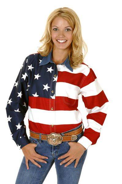 american flag cowboy shirt