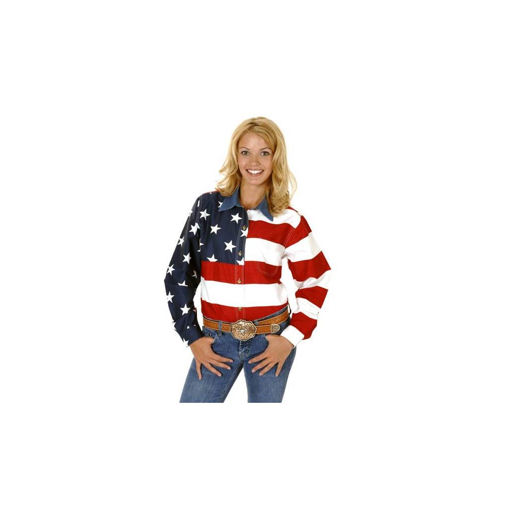 Roper American Flag Western Shirt - Ladies