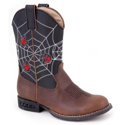Roper Faux Leather Spider Lights Boots - Kids