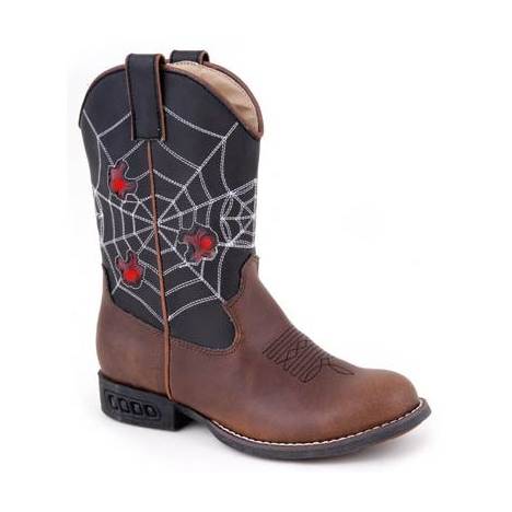 Roper Faux Leather Spider Lights Boots - Kids