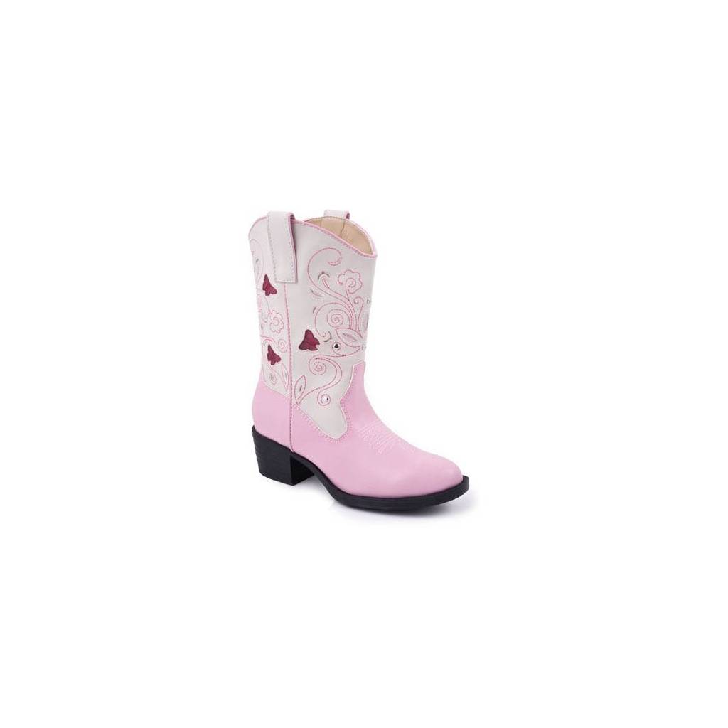 Roper Faux Leather Butterfly Lights Boots - Girls