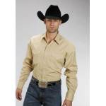 Stetson Mens Long Sleeve Cotton Shirt - Gold