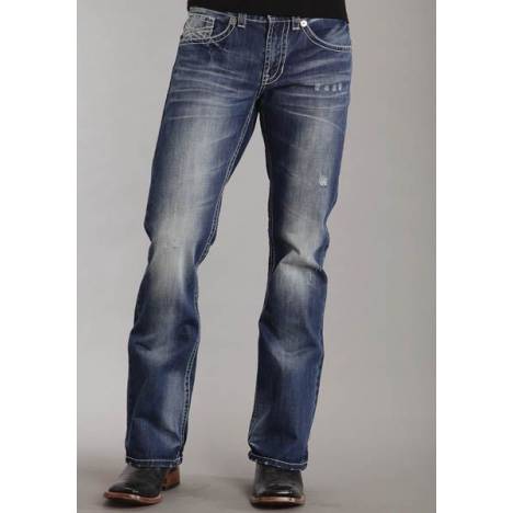 Stetson Modern Fit Jeans - Mens, Dark Navy Wash