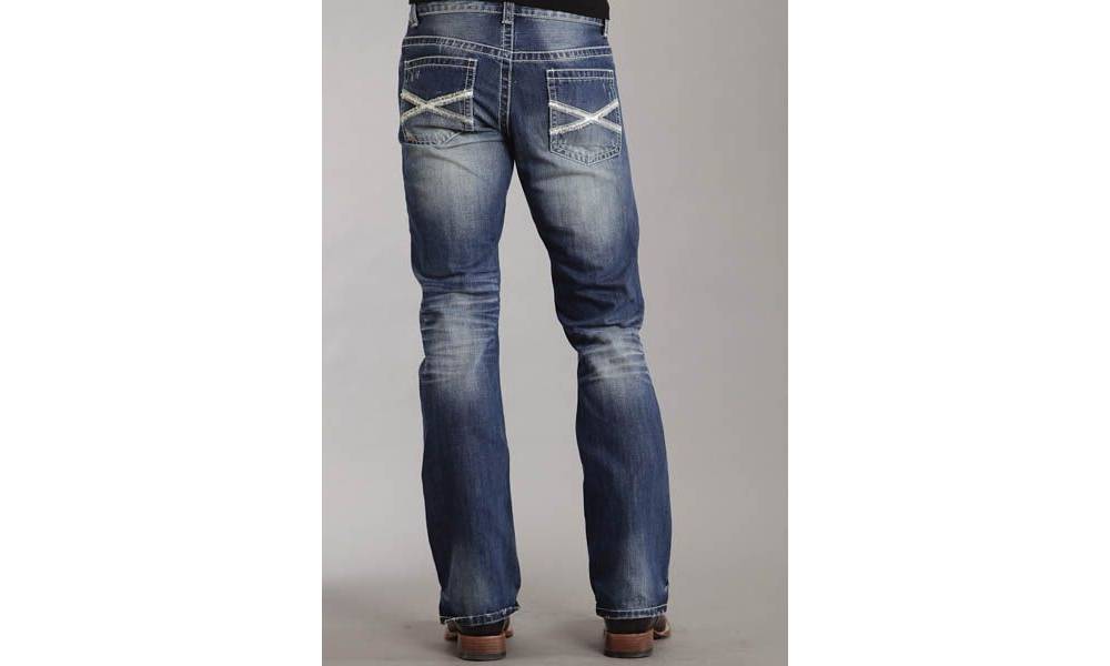 Stetson Modern Fit Jeans - Mens, Dark Navy Wash