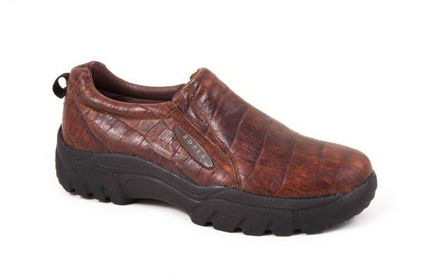 mens brown leather crocs