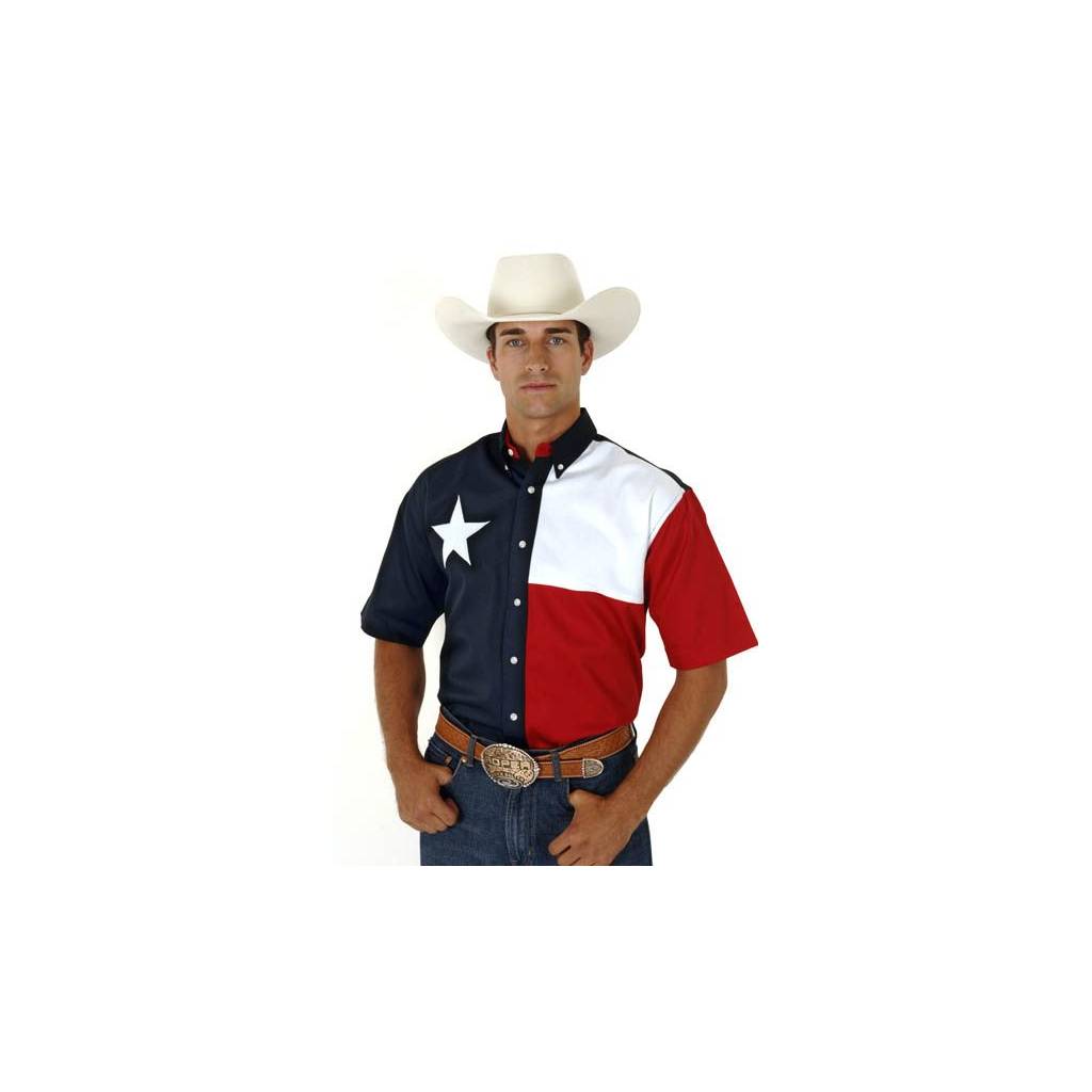 Roper Texas Flag Shirt - Mens, Short Sleeve